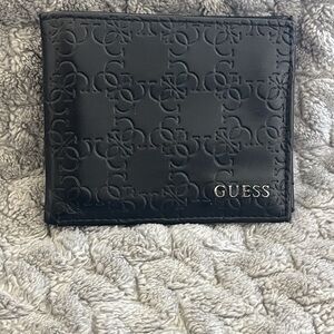 Guess Black Embossed Card Holder